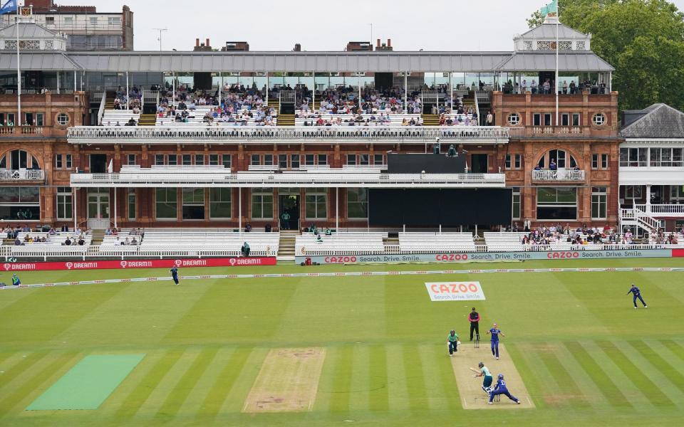 The Lord's pavilion during Sunday's scheduled double-header.