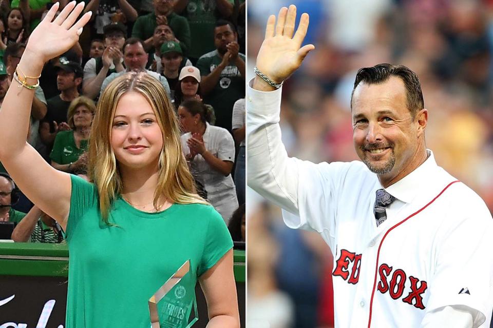 <p>Brian Babineau/NBAE via Getty; Adam Glanzman/Getty</p> Brianna Wakefield and Tim Wakefield