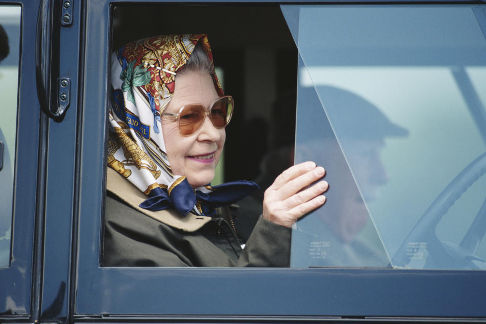 Queen Elizabeth II attends the Royal Windsor Horse Show at Windsor, May 1995. (Photo by Tim Graham Photo Library via Getty Images)