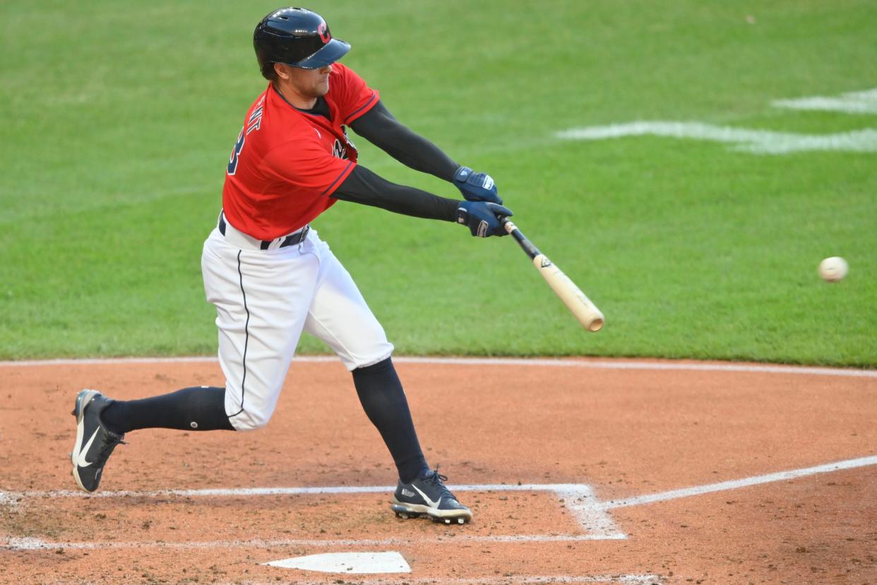 This was Ernie Clement of Brighton's first major league hit for Cleveland in 2021.