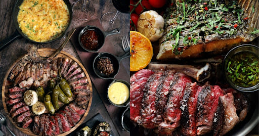 br - collage of steaks