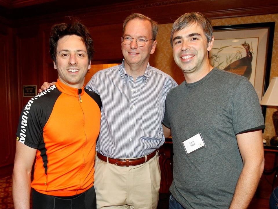 google eric schmidt, larry page, sergey brin