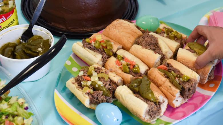 Italian beef platter