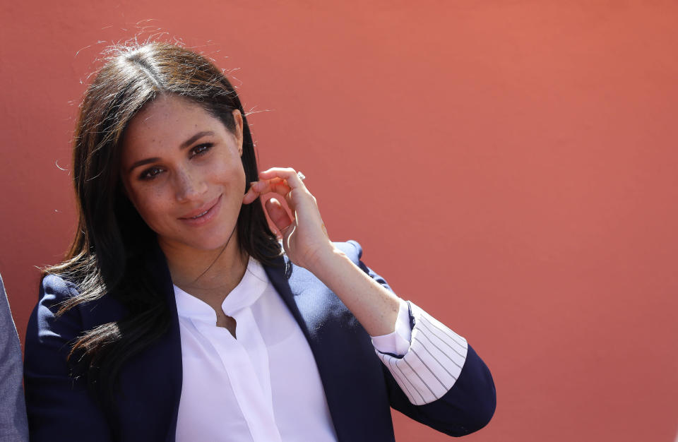 The Duchess of Sussex in Morocco in February [Photo: PA]