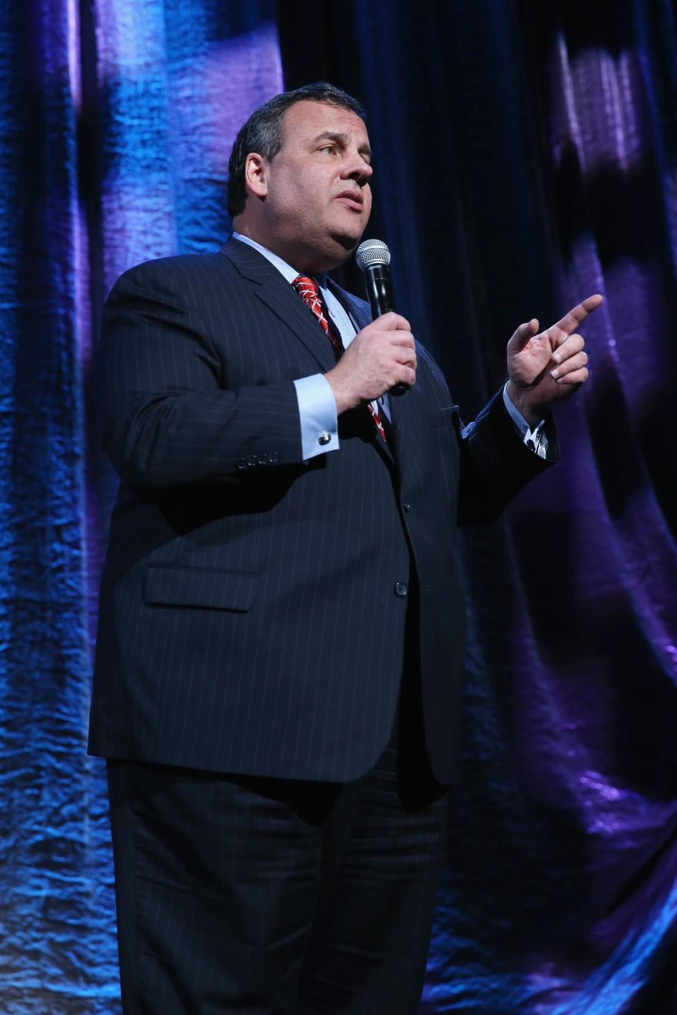 NEW YORK, NY - JANUARY 31:  New Jersey Governor Chris Christie speaks onstage at 'Howard Stern's Birthday Bash' presented by SiriusXM, produced by Howard Stern Productions at Hammerstein Ballroom on January 31, 2014 in New York City.  (Photo by Larry Busacca/Getty Images for SiriusXM)