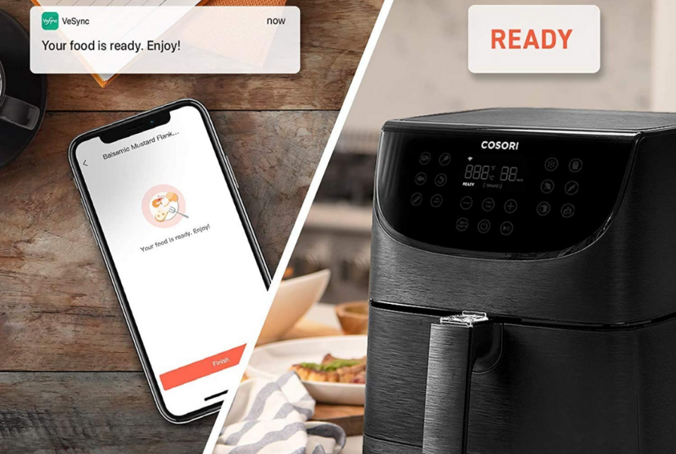 This Smart WiFi Air Fryer takes cooking into the future. Image via Amazon.