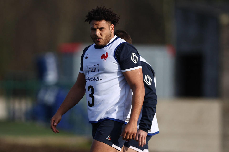 Mohammed Haouas, ici assistant à une séance d’entraînement à Marcoussis, le 21 février 2023.