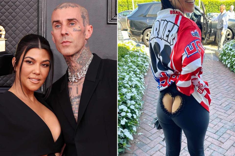 Amy Sussman/Getty Images; Travis Barker Instagram Travis Barker and Kourtney Kardashian