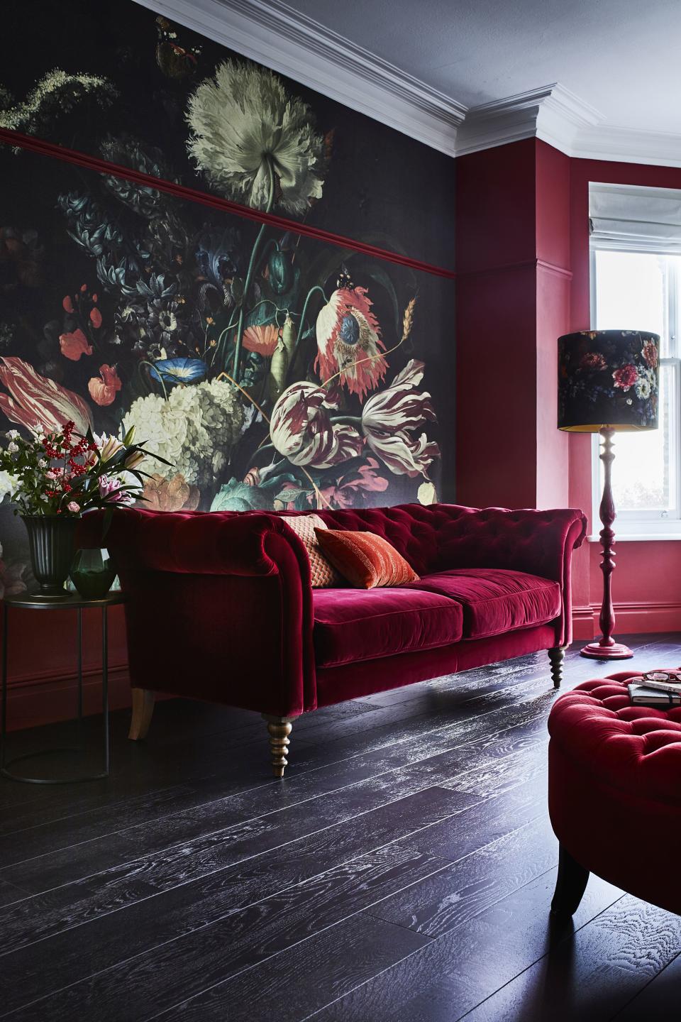 12. Invest in a dramatic mural for an accent wall