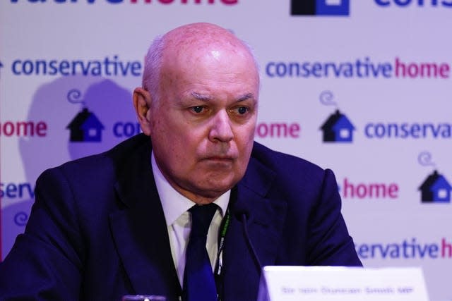 Tory former cabinet minister Sir Iain Duncan Smith (Aaron Chown/PA)