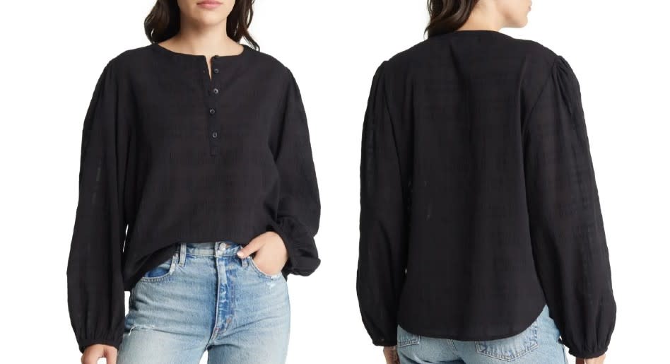 Treasure & Bond Shadow Pane Peasant Blouse - Nordstrom, $45 (originally $75)