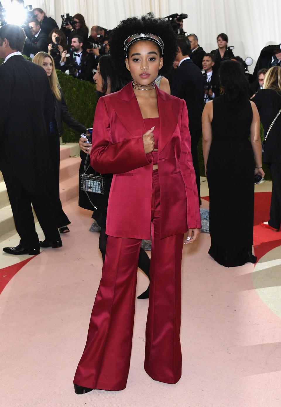 <h1 class="title">Amandla Stenberg in Calvin Klein Collection and Jennifer Fisher jewelry</h1><cite class="credit">Photo: Getty Images</cite>