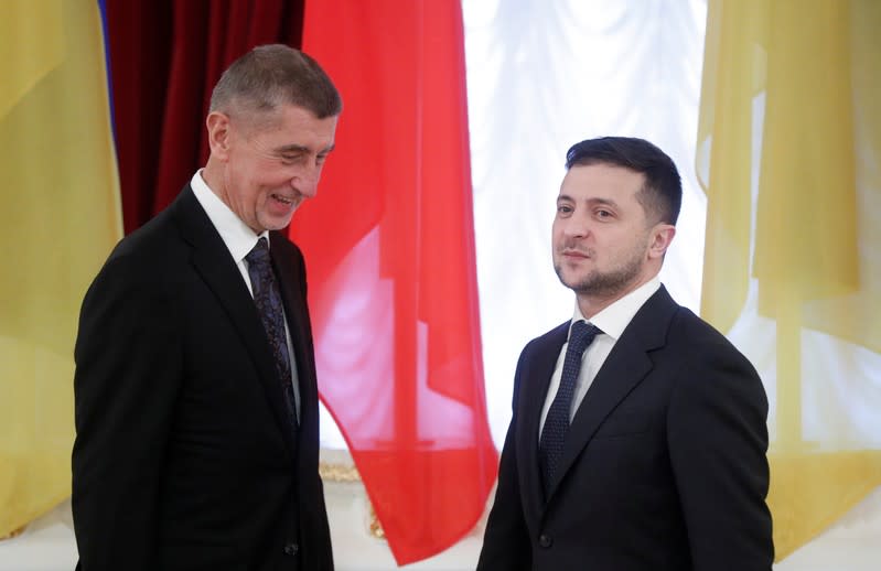 Ukrainian President Zelenskiy meets Czech Prime Minister Babis in Kiev