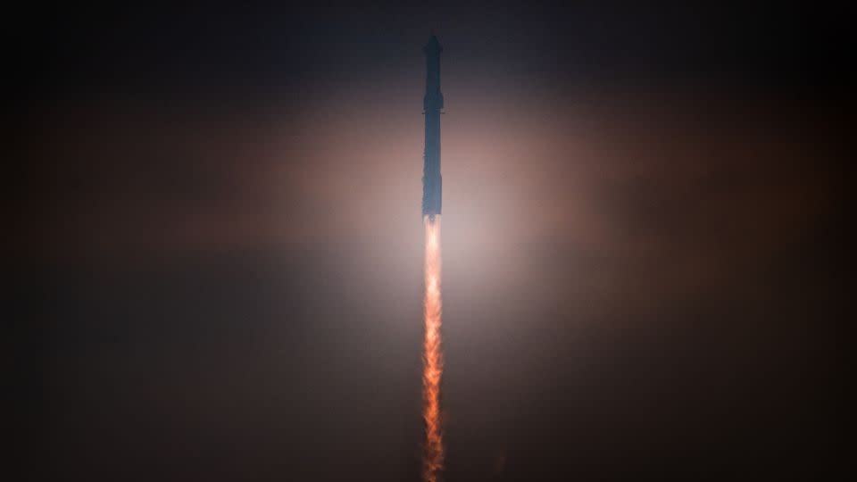 The SpaceX Starship launches during its fourth flight test with goals focused on “demonstrating the ability to return and reuse Starship and Super Heavy," the company said. - Brandon Bell/Getty Images