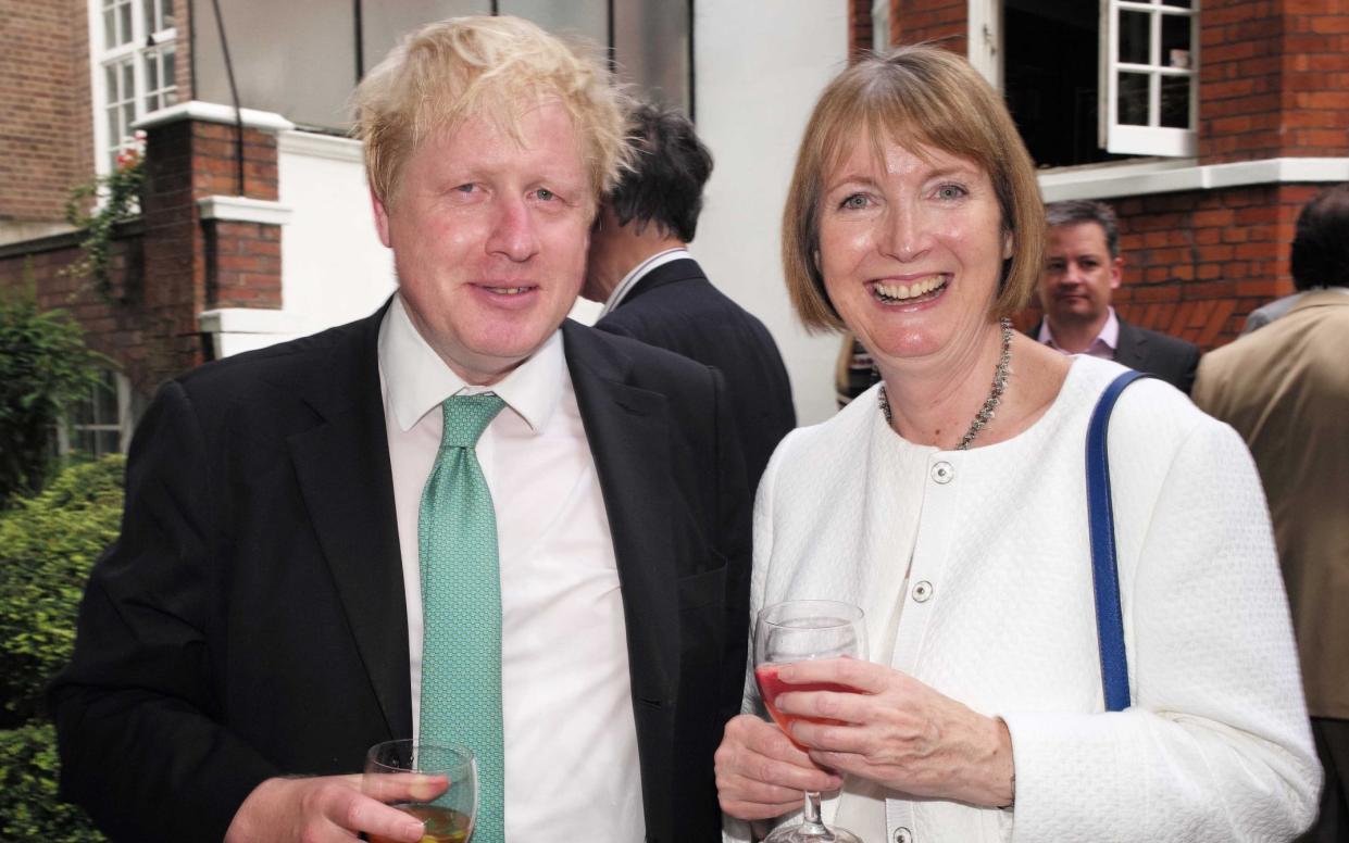 Boris Johnson and Harriet Harman at Spectator summer party - Alan Davidson/Shutterstock