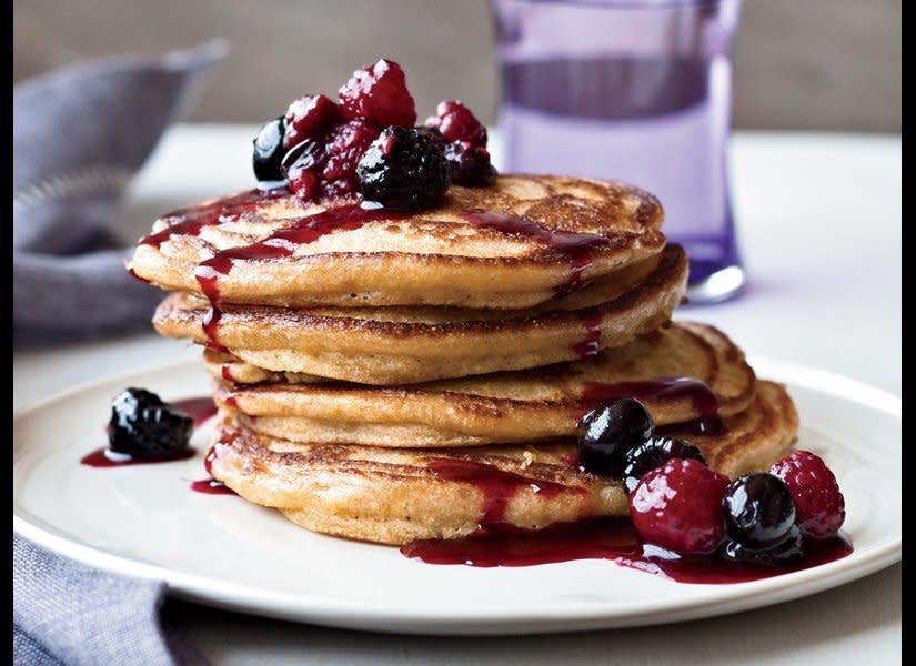 <strong>Get the <a href="http://www.huffingtonpost.com/2011/10/27/cinnamon-polenta-pancakes_n_1058326.html" target="_hplink">Cinnamon Polenta Pancakes recipe</a></strong>