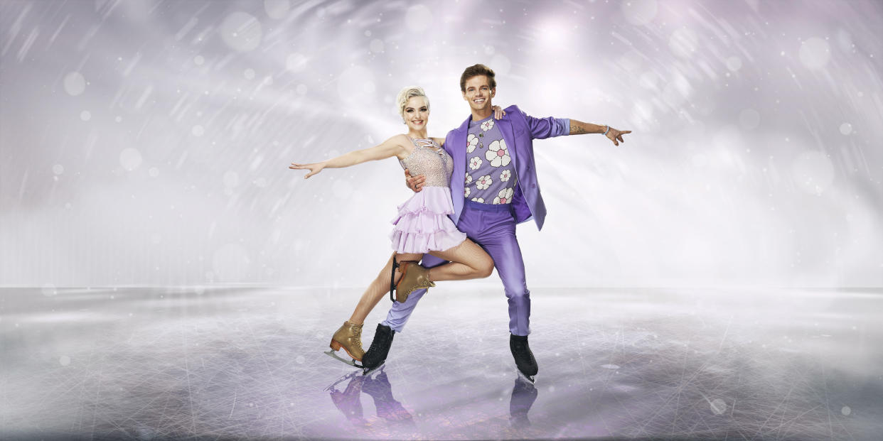 This image and the information contained herein is strictly embargoed until 00.01 Tuesday 11th January 2022

From Lifted Entertainment

Dancing on Ice: SR14 on ITV and ITV Hub

Pictured: Karina Manta and Regan Gascoigne.

This photograph is (C) ITV Plc and can only be reproduced for editorial purposes directly in connection with the programme or event mentioned above, or ITV plc. Once made available by ITV plc Picture Desk, this photograph can be reproduced once only up until the transmission [TX] date and no reproduction fee will be charged. Any subsequent usage may incur a fee. This photograph must not be manipulated [excluding basic cropping] in a manner which alters the visual appearance of the person photographed deemed detrimental or inappropriate by ITV plc Picture Desk.  This photograph must not be syndicated to any other company, publication or website, or permanently archived, without the express written permission of ITV Picture Desk. Full Terms and conditions are available on the website www.itv.com/presscentre/itvpictures/terms

For further information please contact:
james.hilder@itv.com / 0207 157 3052