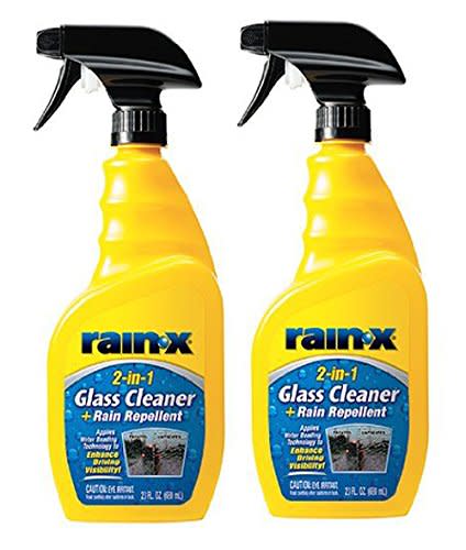 Rain-X 5071268 2-in-1 Glass Cleaner and Rain Repellant - 23 oz., 2- Pack