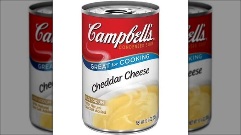 Cheddar soup can
