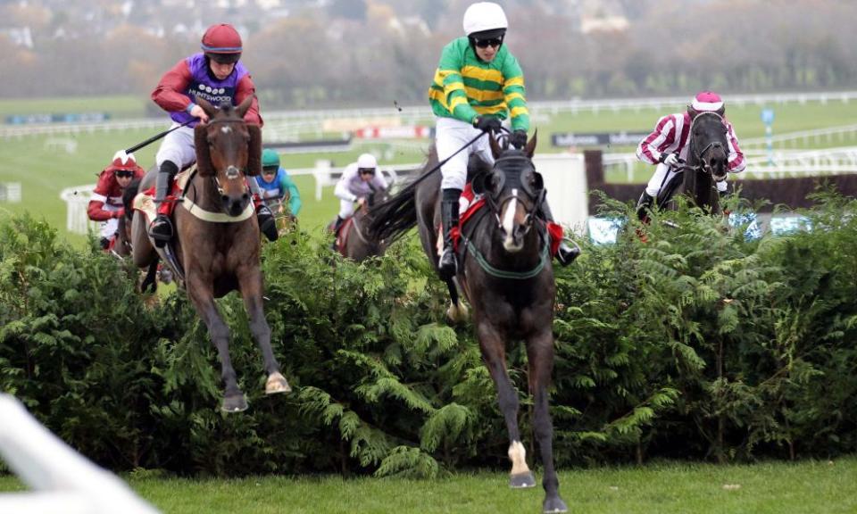 Josies Orders on his way to winning the Cross Country Chase at Cheltenham on Friday.