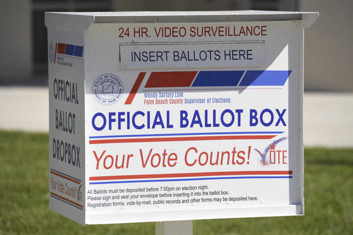 PALM BEACH, FL - AUGUST 18: Vote by mail-in ballot at the Supervisor of Elections office on election day during the 2020 Primary Election on August 18, 2020 in Palm Beach, Florida. Credit: mpi04/MediaPunch /IPX