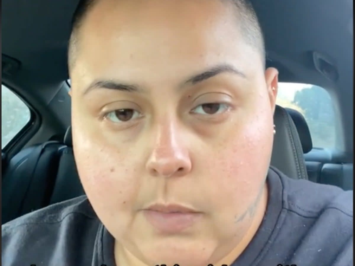 Casaundra Perez says the military is attempting to cover up the alleged sex trafficking of her teenage niece to a Marine at Camp Pendleton  (Screengrab/TikTok/@micron.maniac)