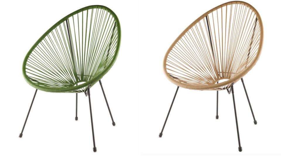 Aldi Acapulco chairs in green and neutral