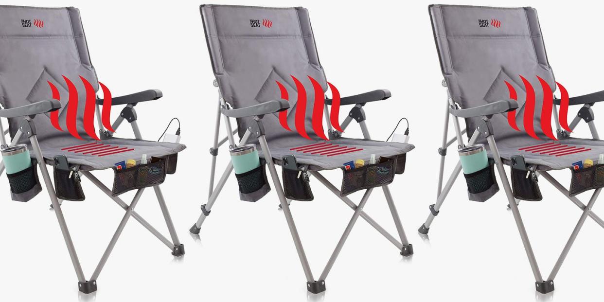 heated portable camping chair by pop