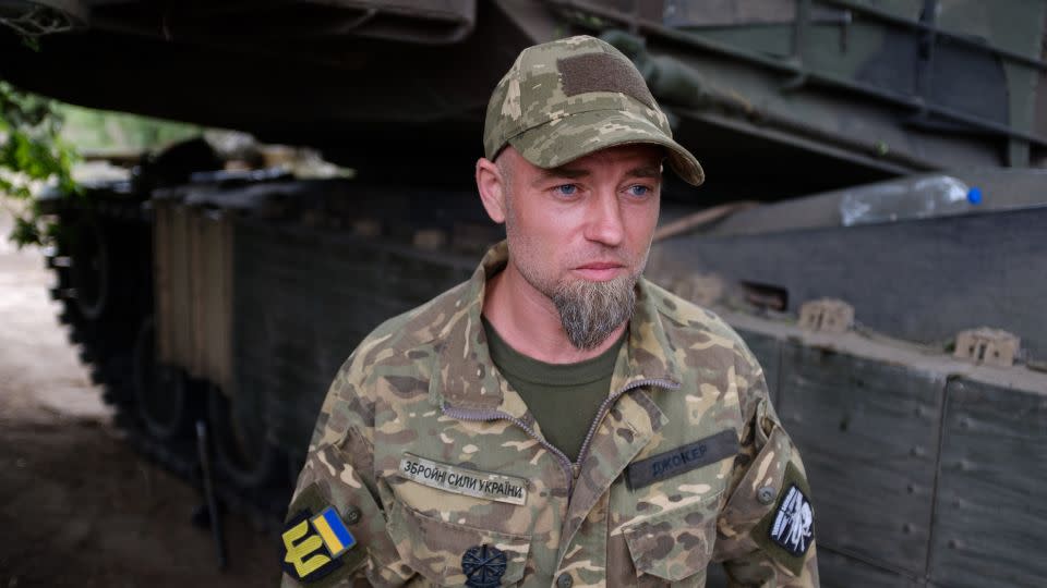 NATO “would never” use the Abrams tank the way the Ukrainian military has to use it, a Ukrainian soldier who uses the moniker “Joker” said. - Mick Krever/CNN
