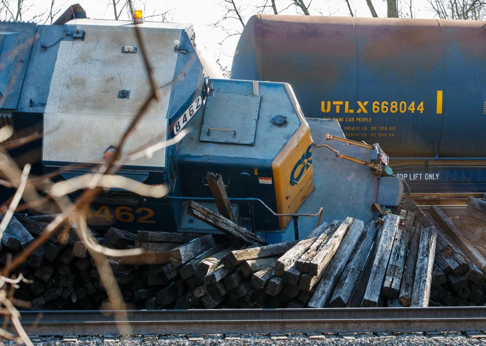 Work begins on a train derailment cleaned up Tuesday, Jan. 18, 2022, in Avon, Ind. In the aftermath of the Feb. 3 train derailment in East Palestine, Ohio, labor leaders and industry experts raise safety concerns about trains amid changes in the industry.