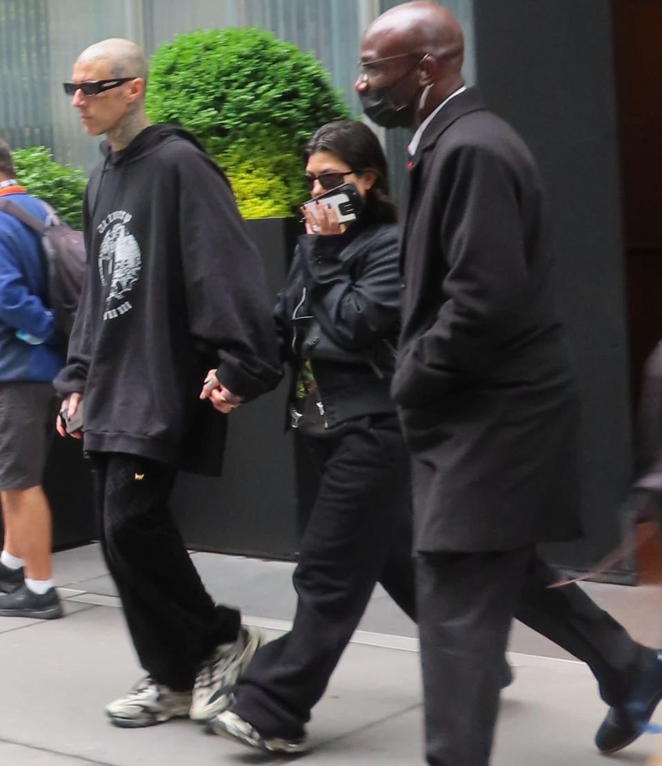 Kourtney Kardashian and Travis Barker at MOMA, NYC on May 4, 2022. - Credit: Rick Davis / SplashNews.com