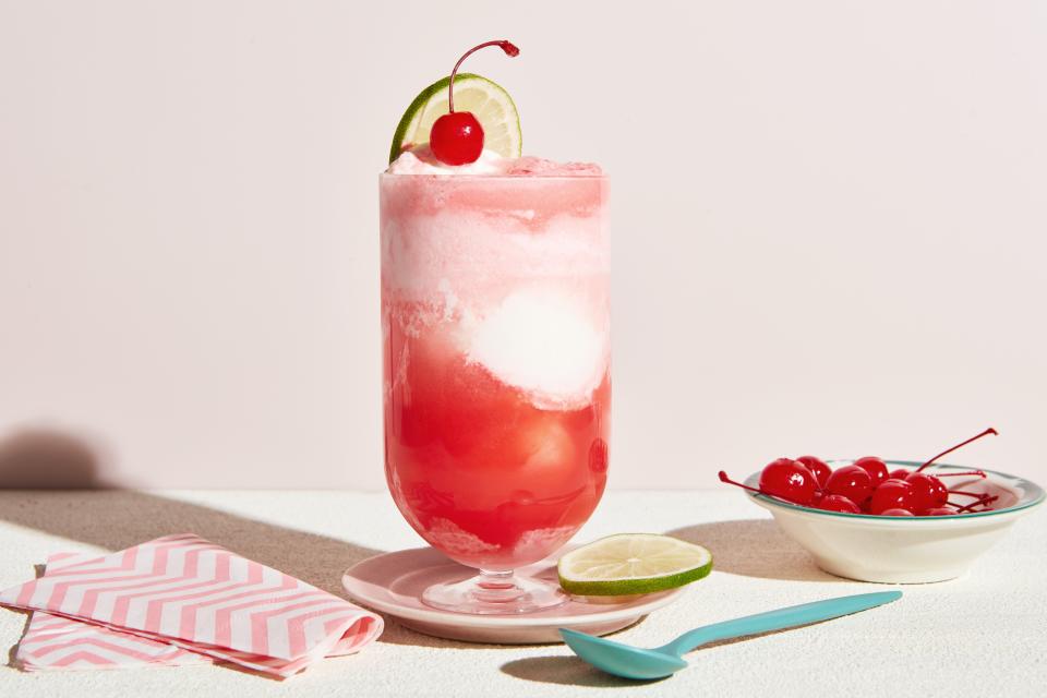 Cherry Lime Rickey Float