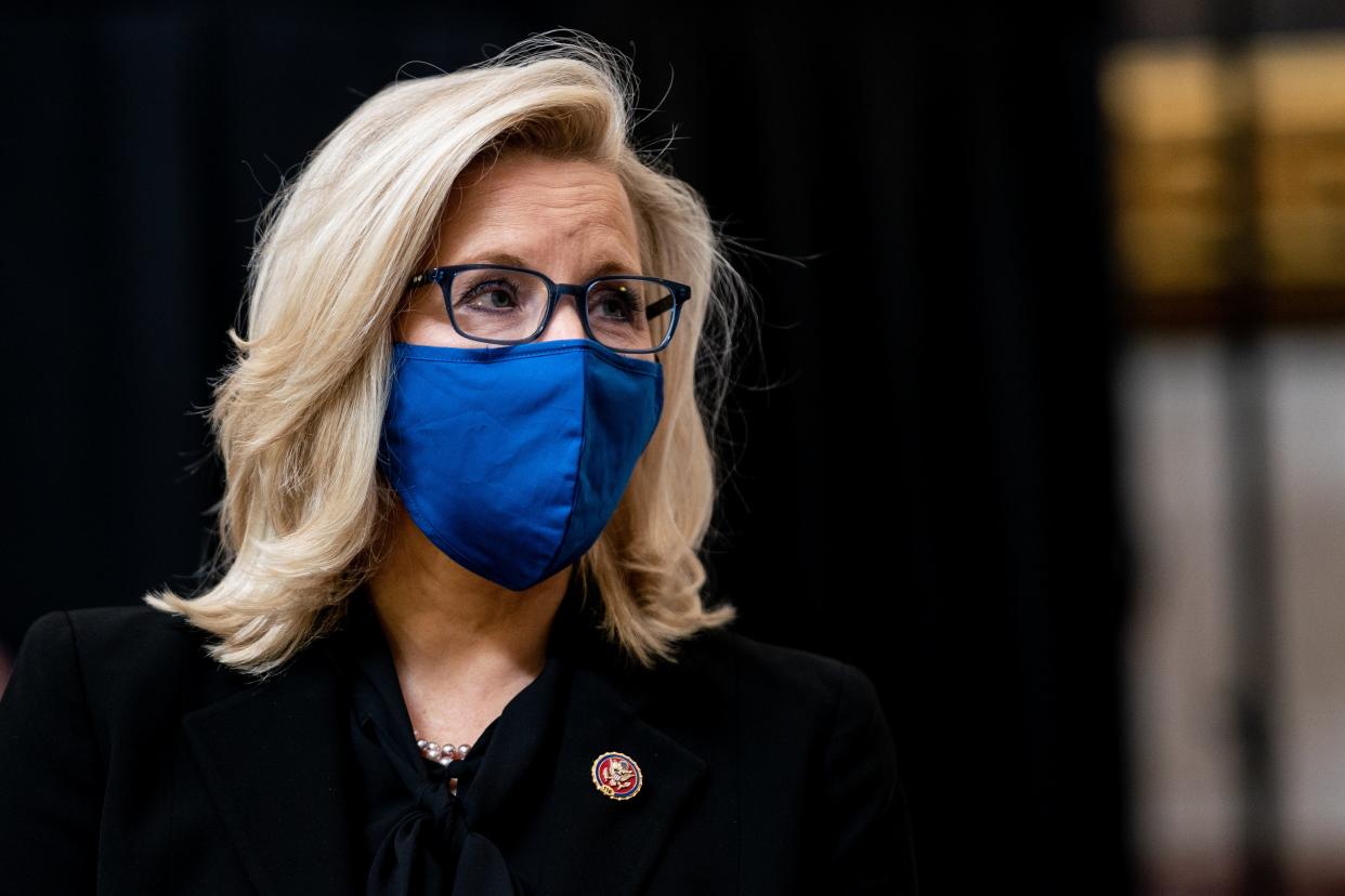 Congresswoman Liz Cheney was one of 10 Republicans to vote to impeach Donald Trump last month. (Getty Images)
