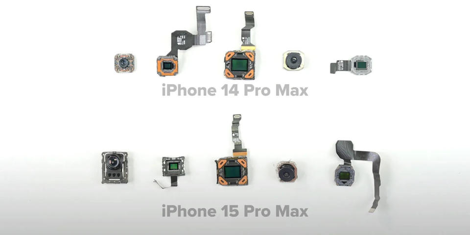 iPhone 15 Pro Max 拆機報告：更易維修、全新遠攝相機現真身、高通 X70 晶片