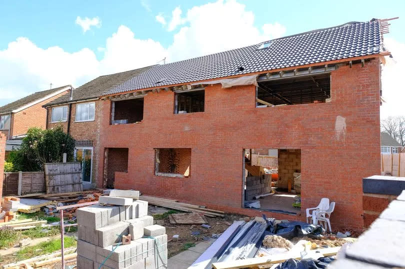 The homeowner started building a large new house without the correct permission to replace his smaller property and now has demolished it