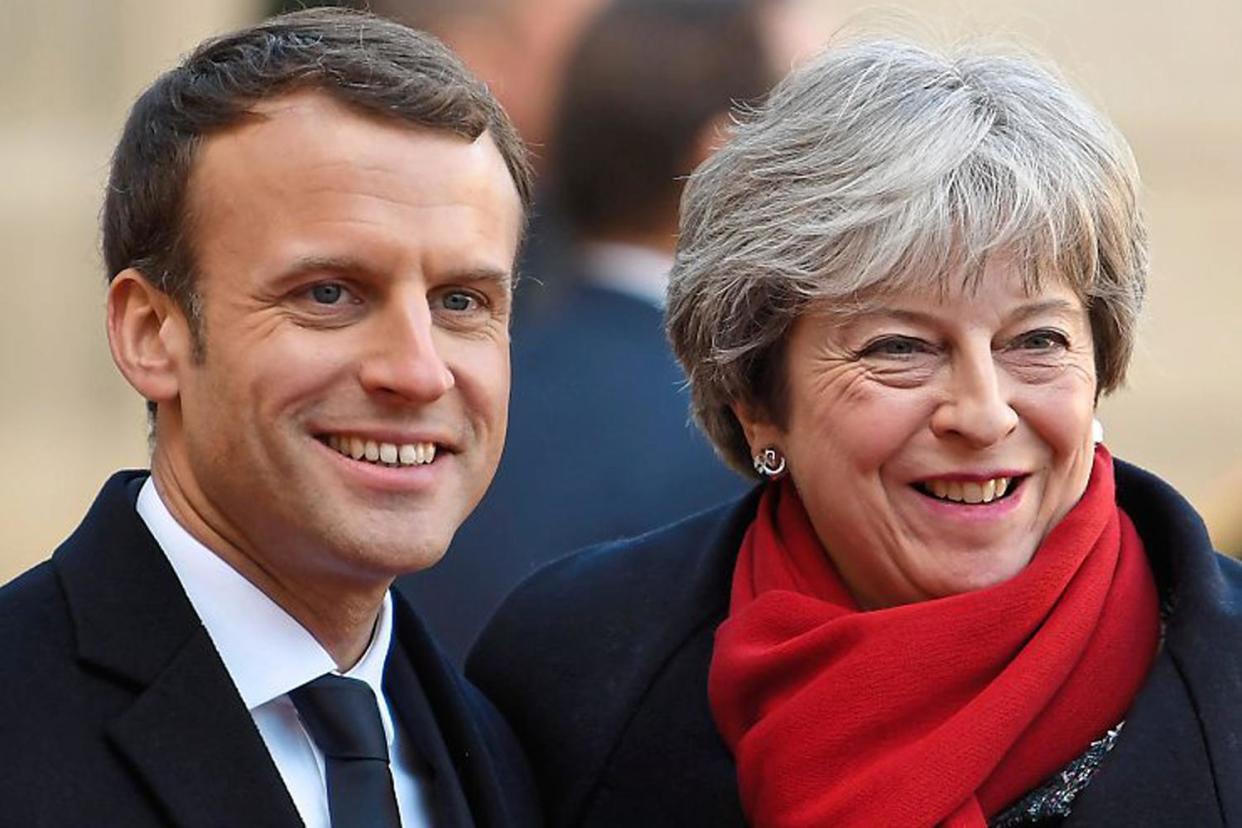 Present dilemma: Theresa May must choose a return gift for Mr Macron that will both delight and surprise the French: Getty Images