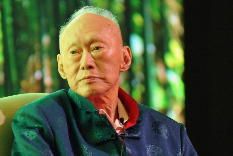 Singapore's former prime Minister and elder statesman Lee Kuan Yew pictured on March 20, 2013