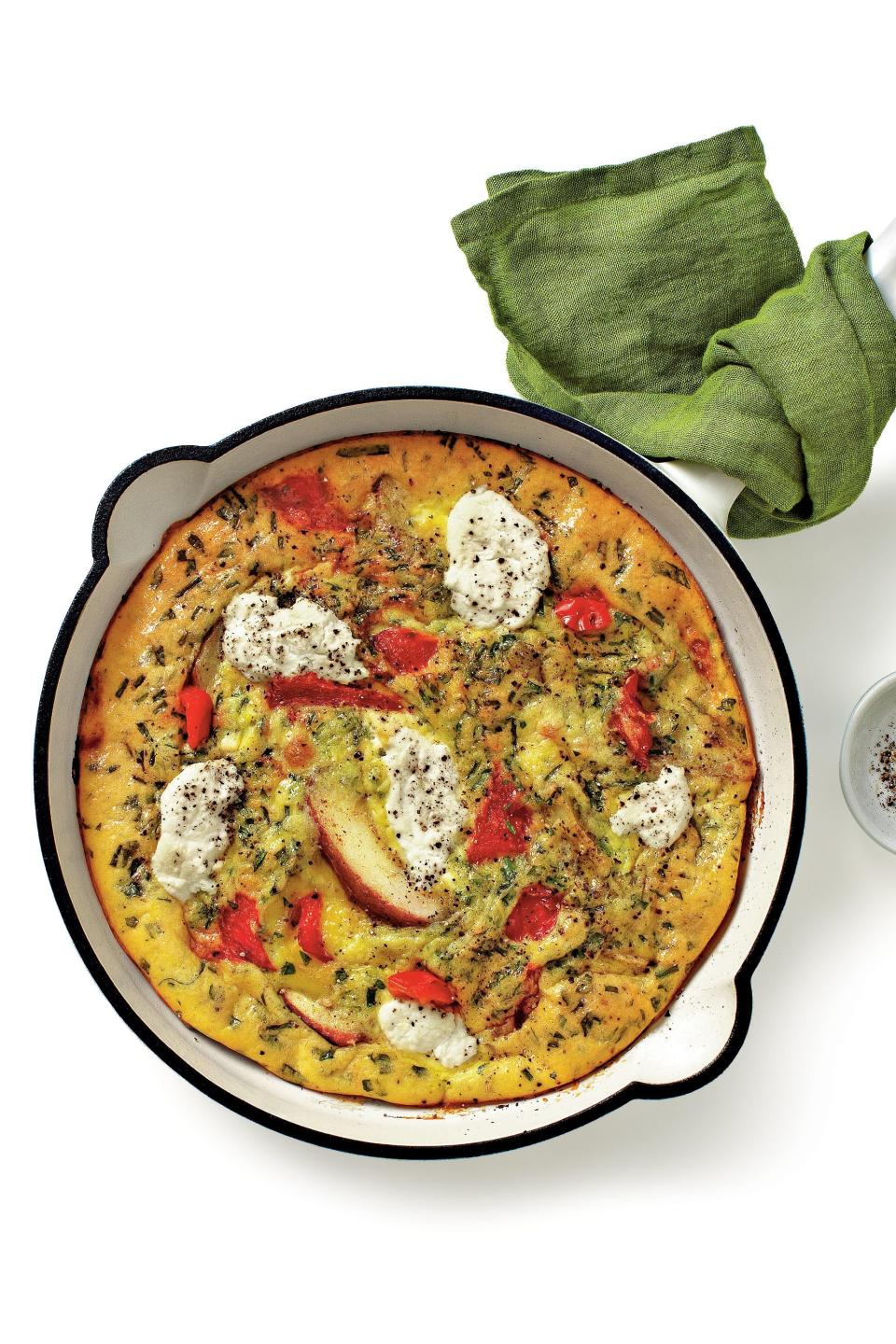 Red Pepper, Potato, and Ricotta Frittata