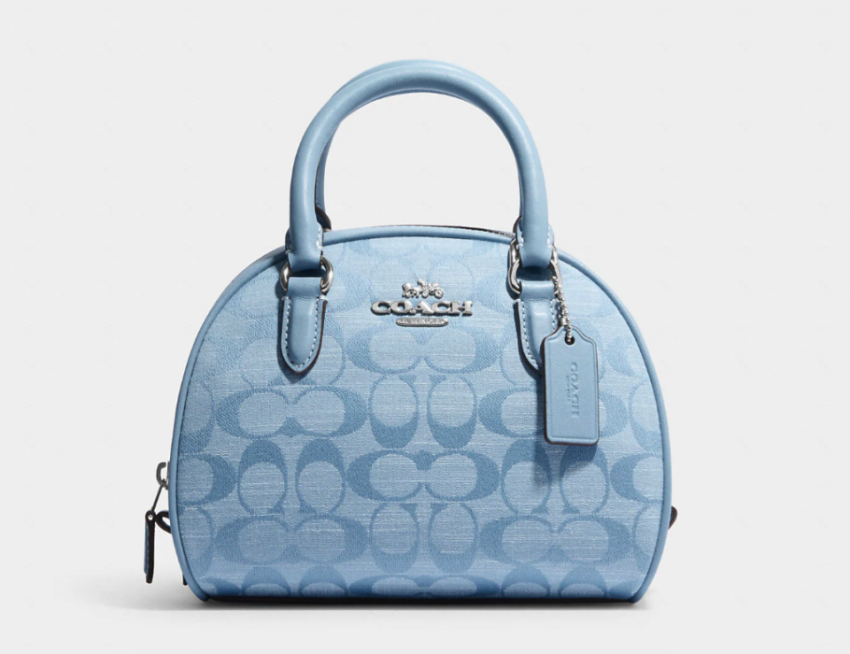 coach outlet Sydney Satchel In Signature Chambray blue