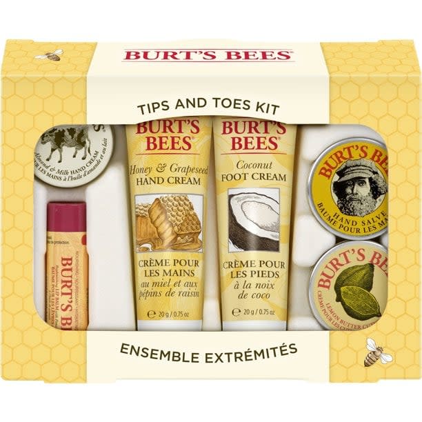 <p>The <span>Burt's Bees Tips and Toes Gift Set</span> ($12) contains everything you need to give your "tips and toes" some much-needed TLC this winter.</p>