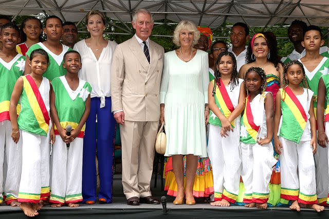 <p>Chris Jackson/Getty</p> King Charles and Queen Camilla in Colombia in 2014