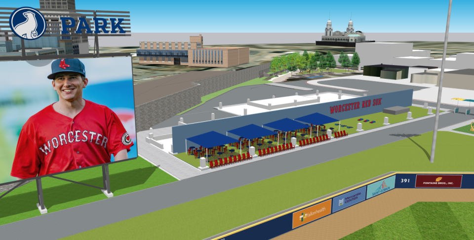 A rendering of the new fan deck that is being installed at Polar Park for the 2023 season.