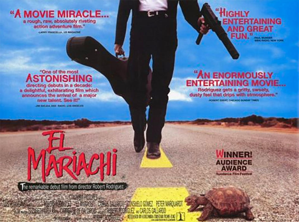 The poster for Robert Rodriguez's El Mariachi. 