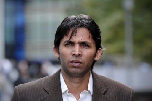 Former Pakistan cricketer Mohammad Asif leaves Southwark Crown Court in central London on October 5, 2011. In recordings played to Southwark Crown Court, an agent, Mazhar Majeed, alleged that Australians, as well as some of the biggest names in Pakistani cricket, were prepared to fix parts of matches