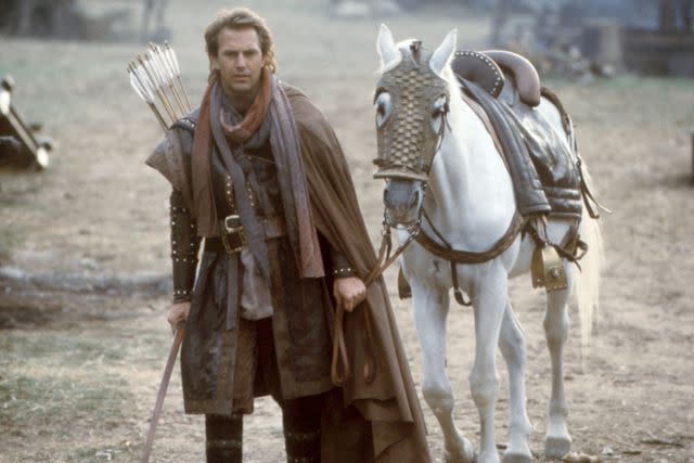 <p>Warner Bros/Everett</p> Kevin Costner in the 1991 movie "Robin Hood: Prince Of Thieves"