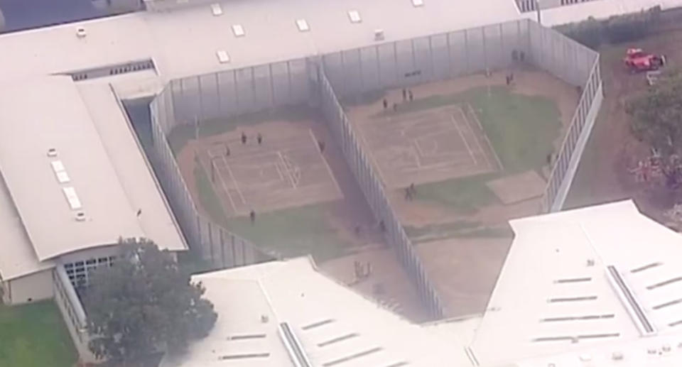 Aerial view of Silverwater jail. A 24-year-old man died here on Thursday with a 28-year-old charged with his murder.