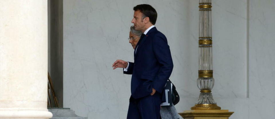 Emmanuel Macron et Élisabeth Borne.
