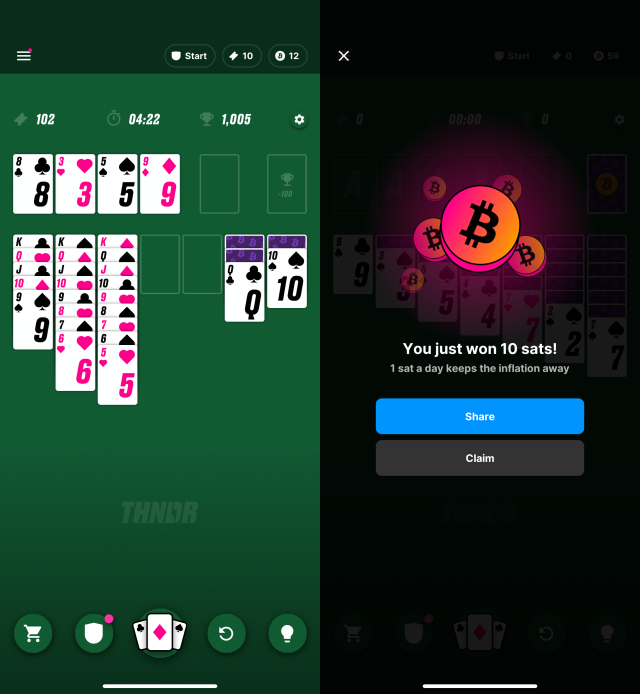 club bitcoin: solitaire