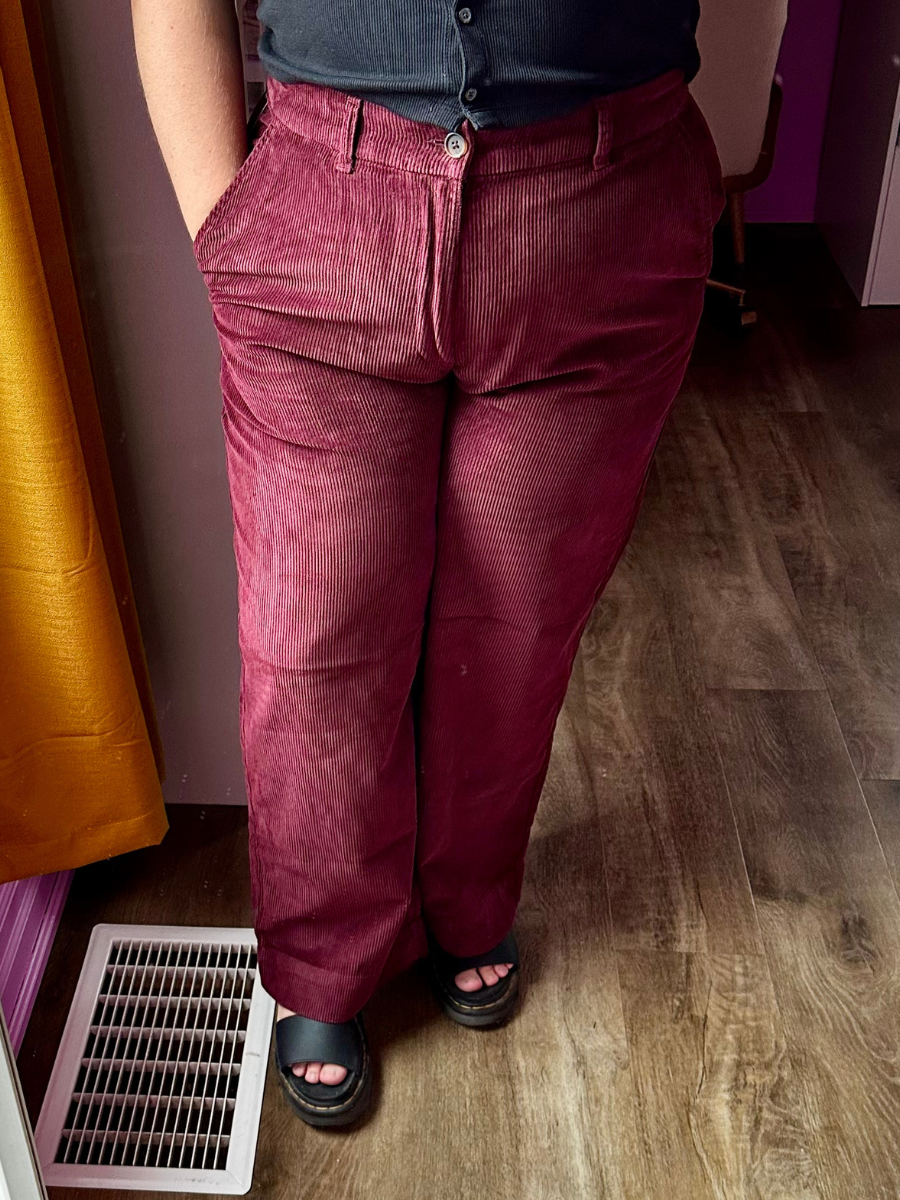 High-Waisted Corduroy Wide-Leg Pants (Photo via Author)