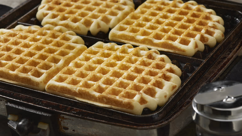 Waffles in waffle maker